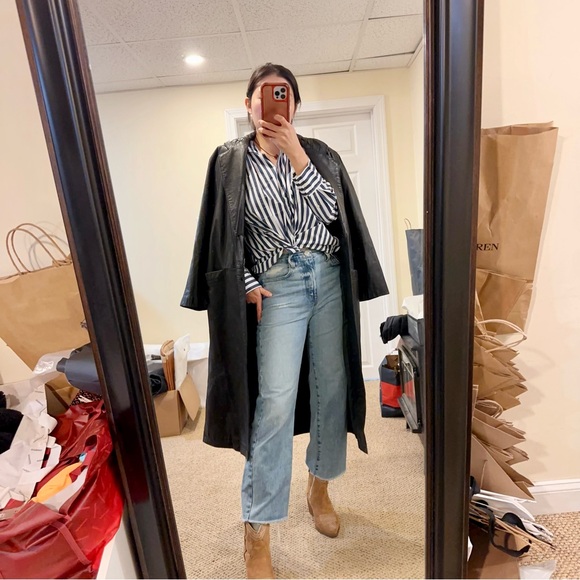 G lll leather women genuine leather black long sleeve vintage jacket - Picture 3 of 13